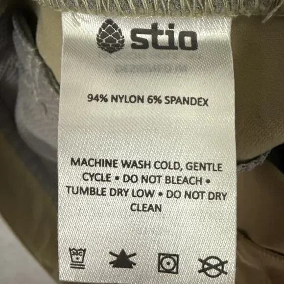 Stio Shorts Mens 32 Coburn Chino Tan Nylon Hiking Performance Gorpcore - Picture 10 of 12
